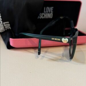 Love Moschino Black and Teal Sunglasses